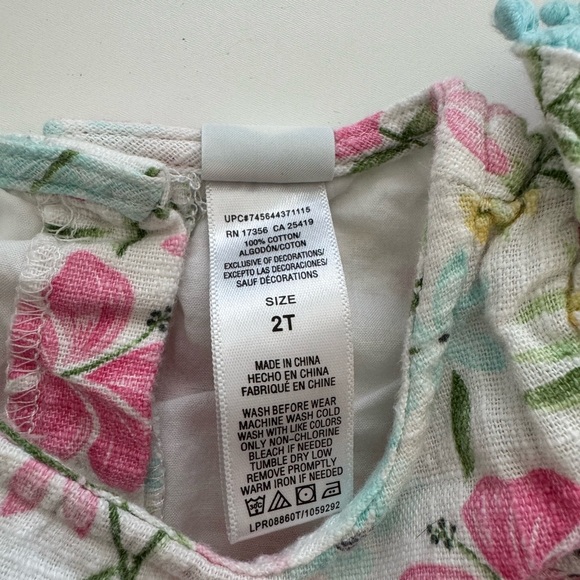 Little Me Floral Romper 2T - Picture 5 of 5